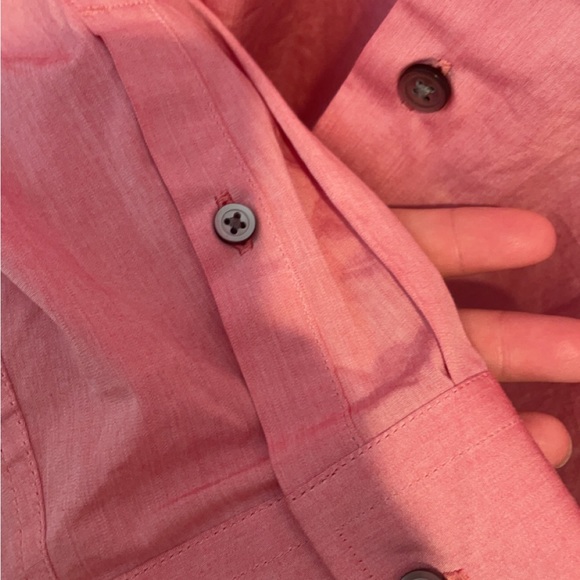 Express Men (1MX) modern fit salmon dress button down shirt XXL 18-18.5 - Picture 3 of 5